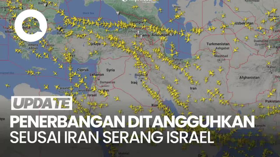 Aktivitas Penerbangan di Timur Tengah Terdampak Seusai Iran Serang Israel