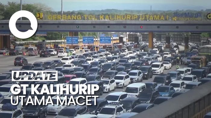 Penampakan Kemacetan di GT Kalihurip Utama Sore Ini