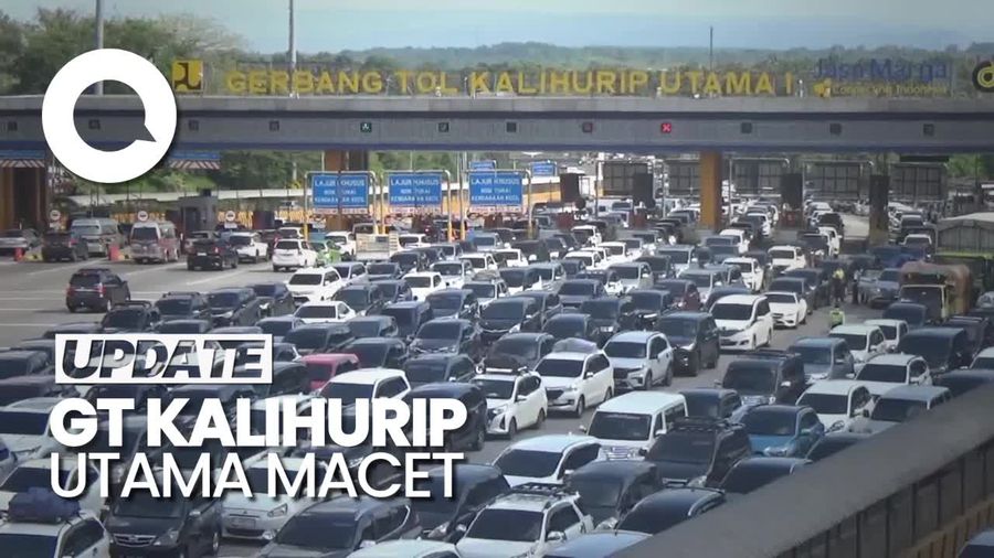 Penampakan Kemacetan di GT Kalihurip Utama Sore Ini