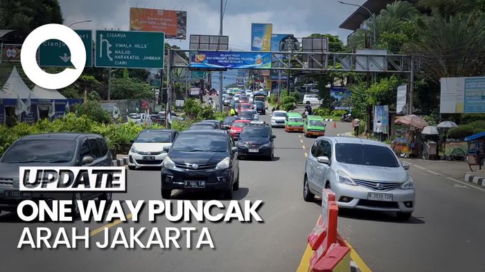 One Way Puncak Arah Jakarta Mulai Diberlakukan