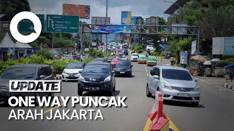 One Way Puncak Arah Jakarta Mulai Diberlakukan