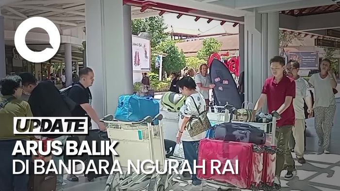 Puncak Arus Balik, Bandara I Gusti Ngurah Rai Ramai
