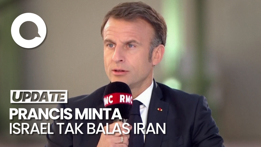 Presiden Prancis Emmanuel Macron Minta Israel Tak Balas Serangan Iran