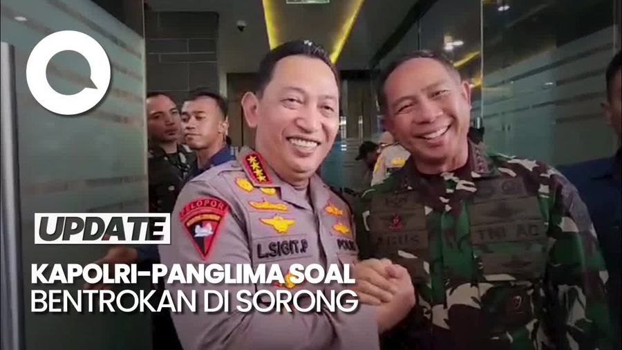 Kapolri-Panglima Rangkulan Respons Brimob dan TNI Bentrok di Sorong