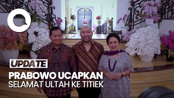 Prabowo Hadiri Ultah Titiek Soeharto, Dampingi Pemotongan Tumpeng