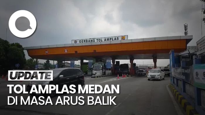Situasi Arus Balik di Tol Amplas Medan