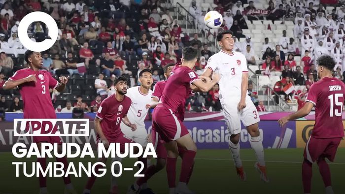 Bermain 9 Orang, Garuda Muda Tumbang 0-2 dari Qatar