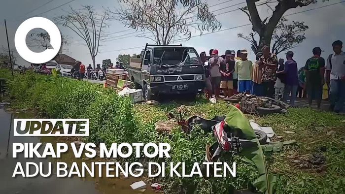 Dua Motor Rombongan Siswi SMAN-Pikap Adu Banteng di Klaten, Dua Tewas