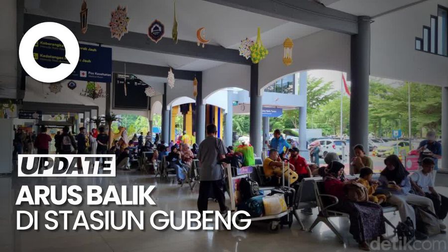 H+6 Lebaran, Stasiun Gubeng Surabaya Ramai Penumpang