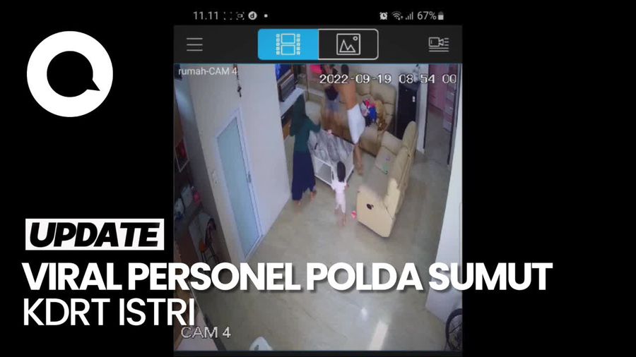 Viral! CCTV Personel Polda Sumut Aniaya Istri yang Hamil gegara Celana