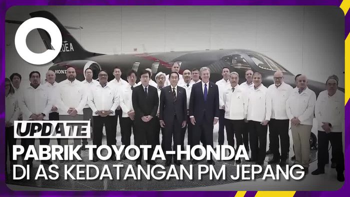 Momen PM Jepang Kunjungi Pabrik Toyota dan Honda di AS