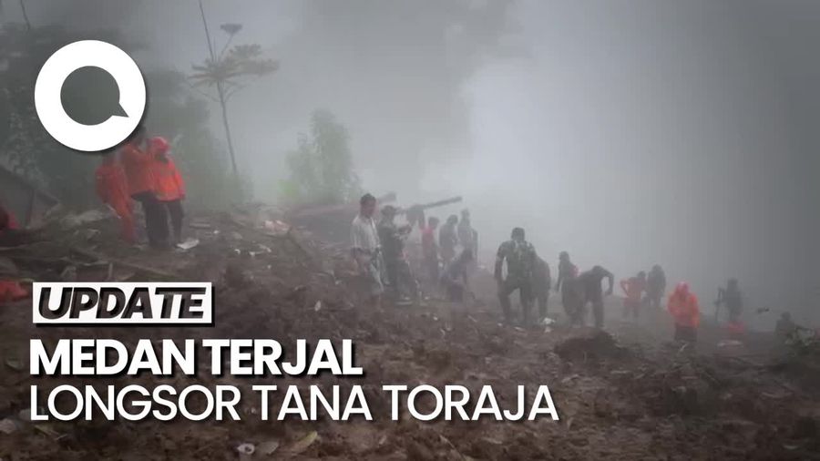 Medan Terjal Pencarian Korban Longsor Tana Toraja, 20 Ditemukan Tewas