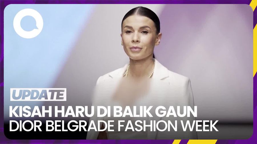 Penghormatan untuk Korban Penembakan Lewat Gaun Dior di Belgrade Fashion Week