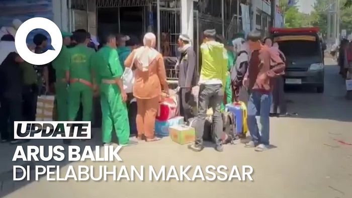 Situasi Arus Balik di Pelabuhan Soekarno Hatta Makassar