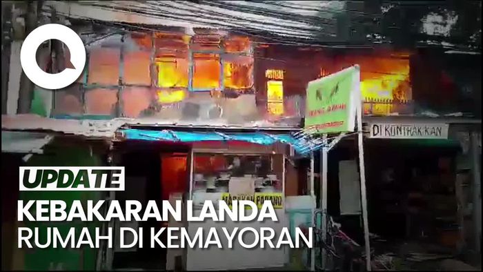 Kebakaran Landa Rumah di Kemayoran, 15 Damkar Diterjunkan