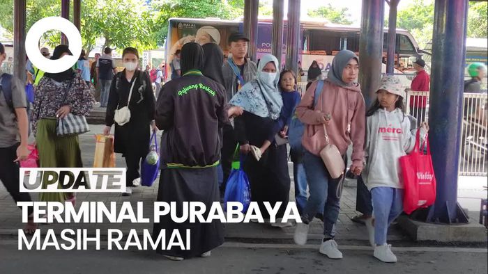 Arus Balik Lebaran Masih Terasa di Terminal Purabaya