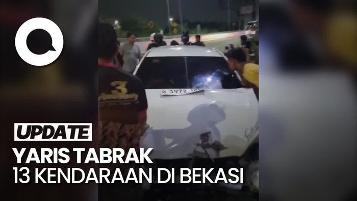 Viral Pengemudi Yaris Tanpa SIM Tabrak 13 Kendaraan di Bekasi