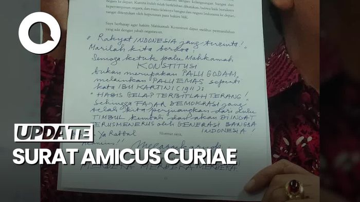 Melihat Lagi Surat Tulisan Tangan Megawati untuk Hakim MK