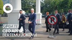 Momen CEO Apple Tim Cook Tiba di Istana untuk Bertemu Jokowi