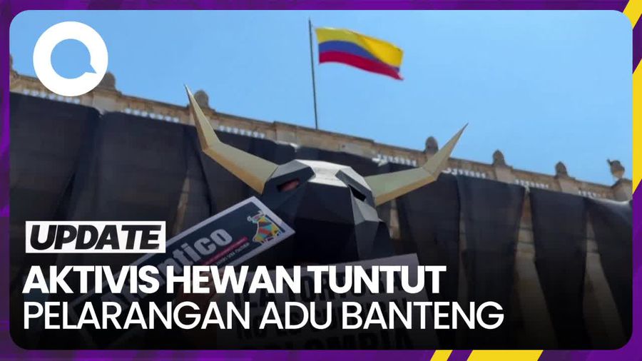 Aksi Aktivis Hewan di Kolombia Tuntut Pelarangan Adu Banteng