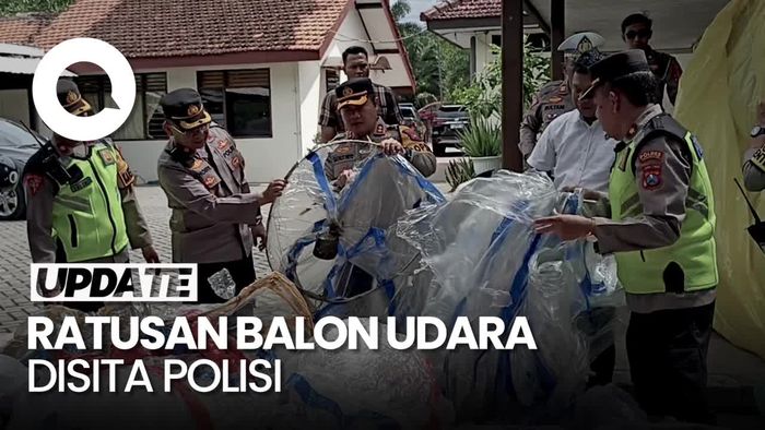 Cegah Kebakaran-Gangguan Penerbangan, Polisi Amankan Ratusan Balon Udara