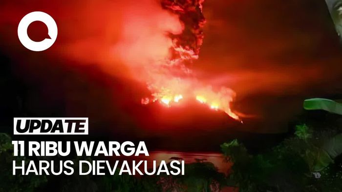 BNPB: 11 Ribu Warga Harus Dievakuasi dari Erupsi Gunung Ruang di Sulut