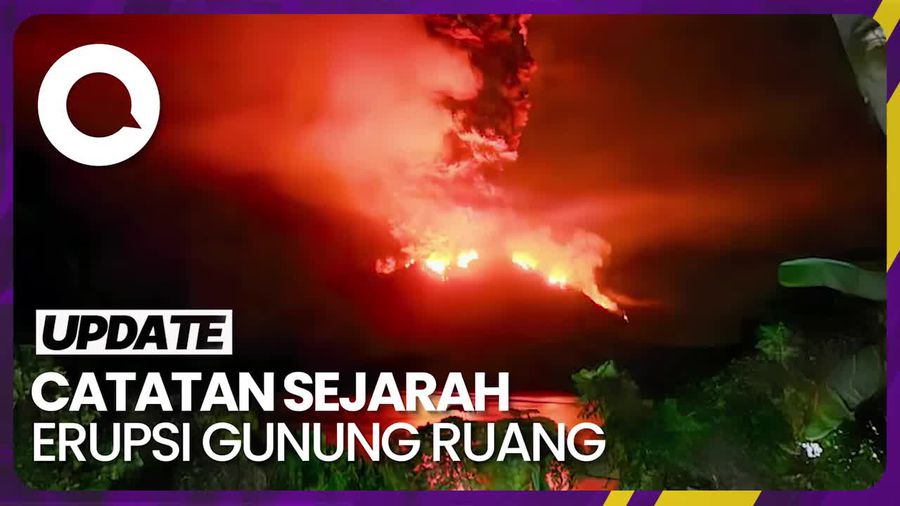 Rekam Sejarah Erupsi Gunung Ruang Tercatat Sejak 1808