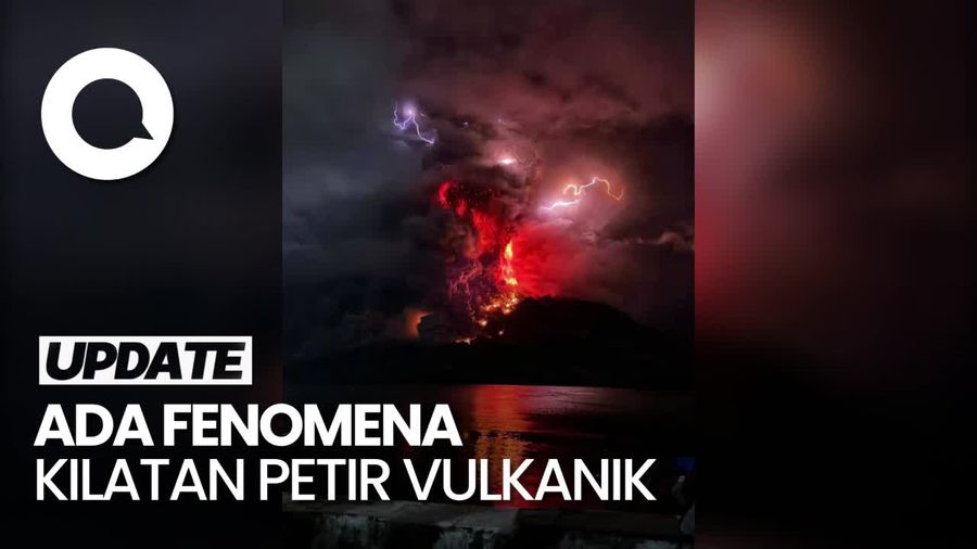 Video Gunung Ruang Sulut Erupsi, Ada Kilatan Petir Vulkanik