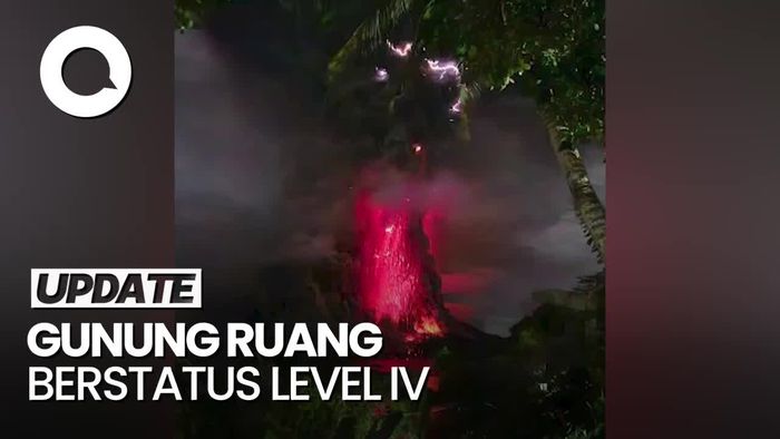 Gunung Ruang Sulut Erupsi, Kini Status Naik Jadi Awas