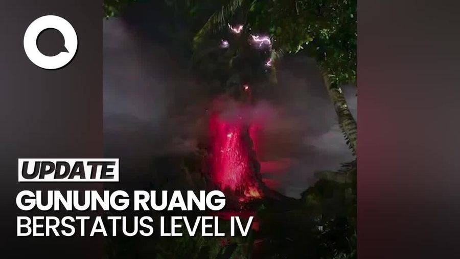 Gunung Ruang Sulut Erupsi, Kini Status Naik Jadi Awas