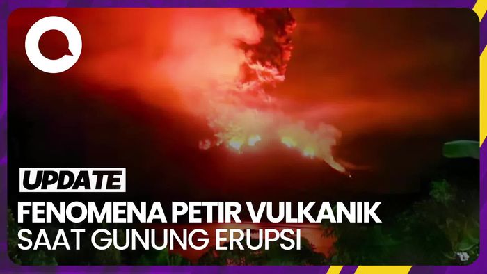 Fenomena Kilat Petir Vulkanik yang Muncul di Erupsi Gunung Ruang