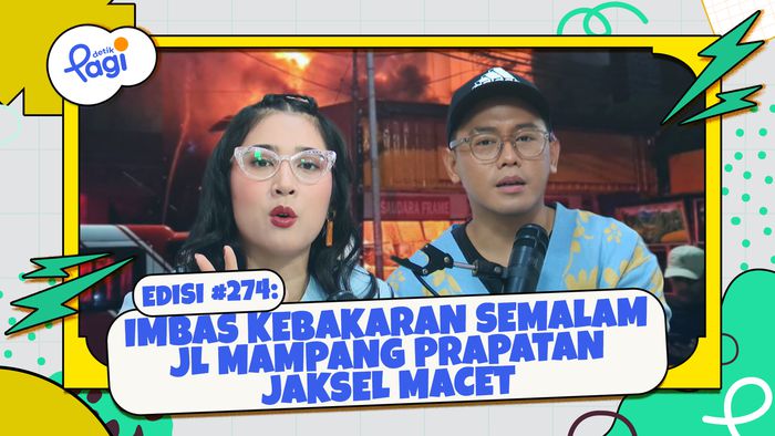 Imbas Kebakaran Semalam, Jl Mampang Prapatan Jaksel Macet