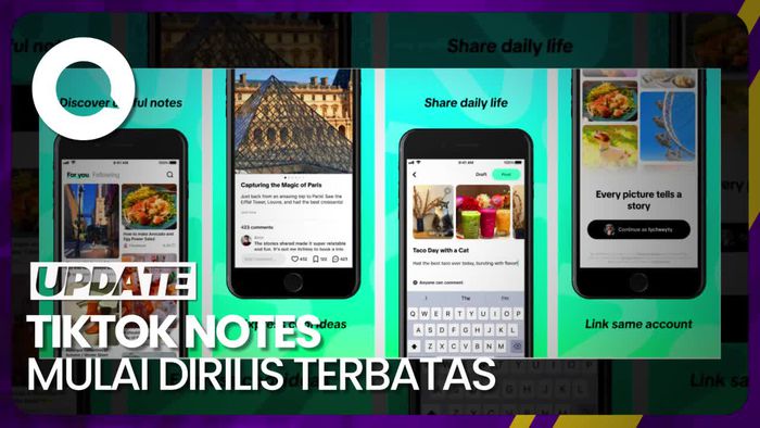 TikTok Notes Mulai Dirilis, Digadang-gadang Jadi Pesaing Instagram