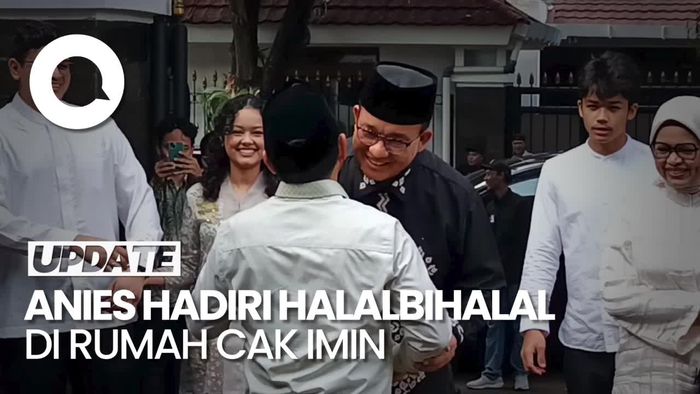 Anies Ajak Istri-Anak Hadiri Halalbihalal di Rumah Cak Imin