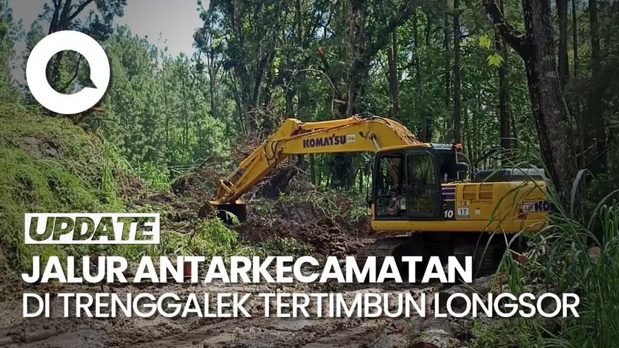 Akses Utama Antarkecamatan di Trenggalek Masih Tertimbun Longsor