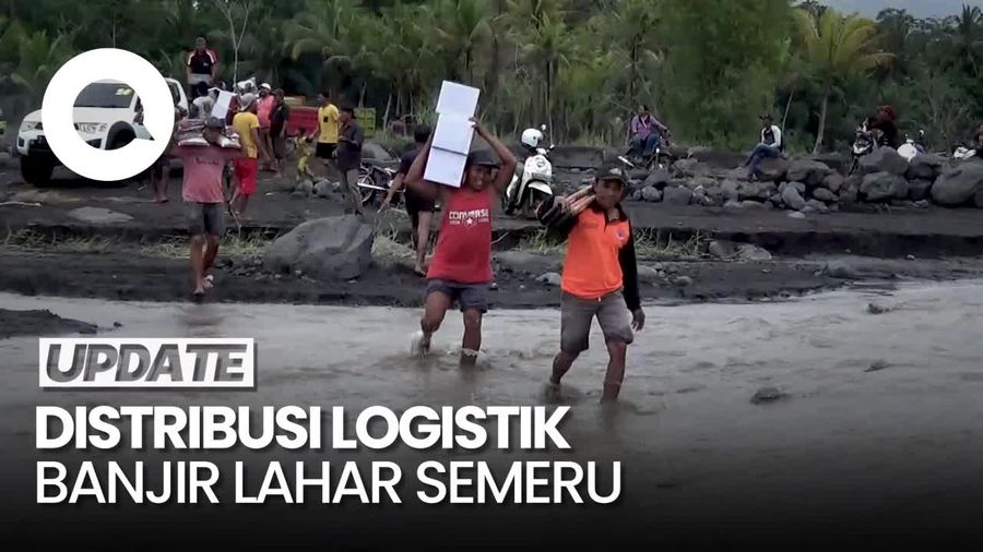 Medan Sulit, Pendistribusian Logistik ke Dusun Terdampak Banjir Lahar Semeru