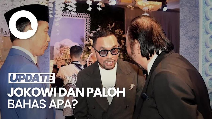 Momen Akrab Jokowi-Paloh di Acara Nikahan Anak Bamsoet