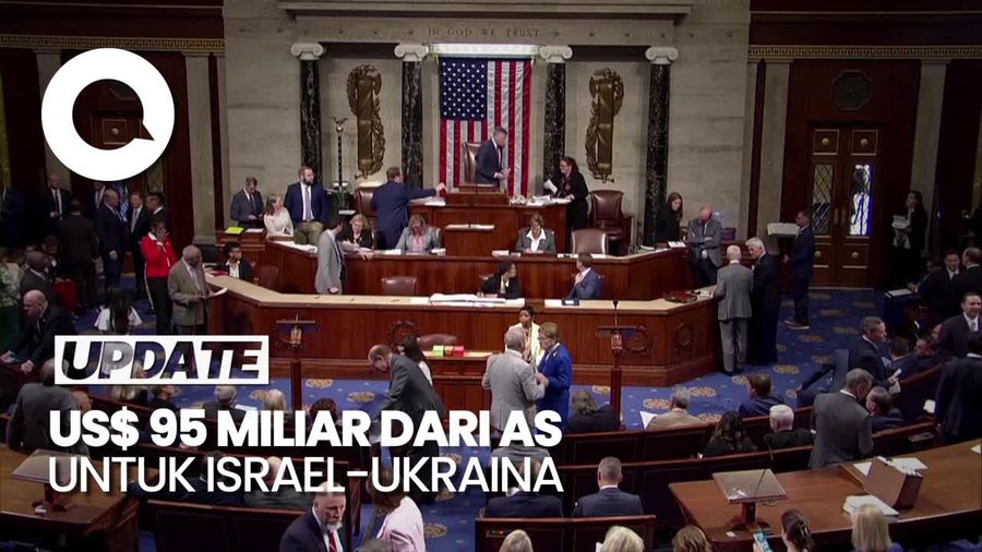 Mayoritas DPR AS Setujui RUU Bantuan Dana ke Israel dan Ukraina