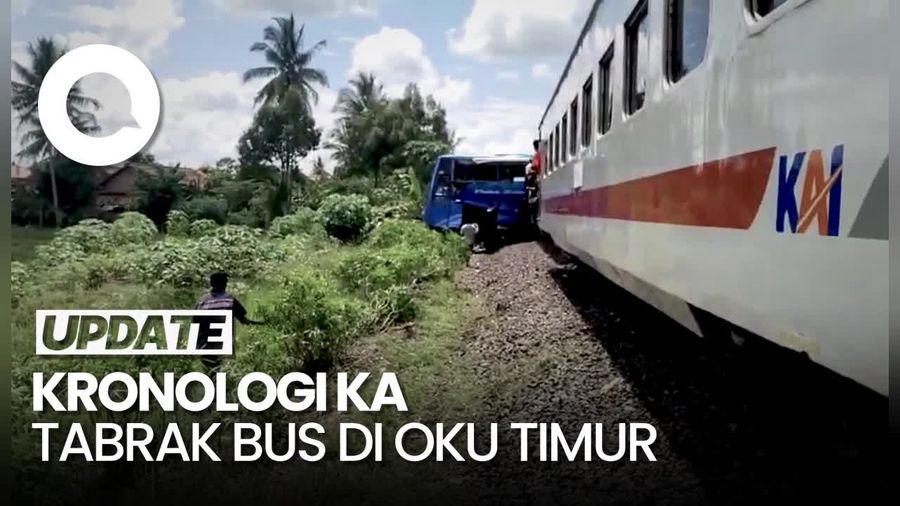 Kronologi KA Rajabasa Tabrak Bus di OKU Timur, 4 Tewas-15 Terluka