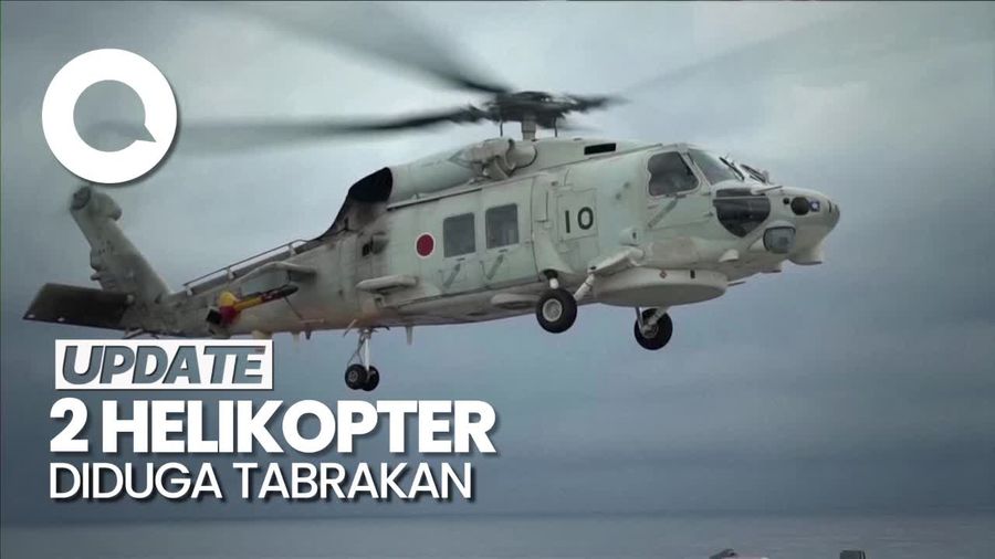 2 Heli Militer Jepang Jatuh ke Laut saat Latihan, 1 Orang Tewas