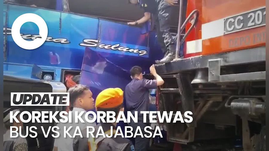 KAI Ralat korban Tewas Kecelakaan Bus Vs KA Rajabasa Jadi 1 Orang