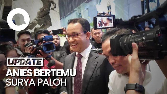 Momen Anies Baswedan Sambangi NasDem Tower Seusai Putusan MK