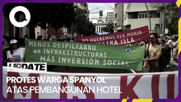 Protes Ribuan Warga Atas Proyek Bangun Hotel di Canary Spanyol