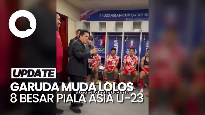 Momen Erick Thohir Bakar Semangat Penggawa Timnas Indonesia U-23