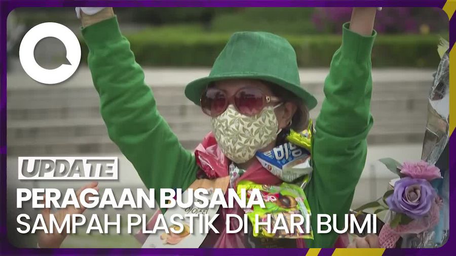 Aksi Peragaan Busana dari Sampah Plastik di Seoul untuk Hari Bumi