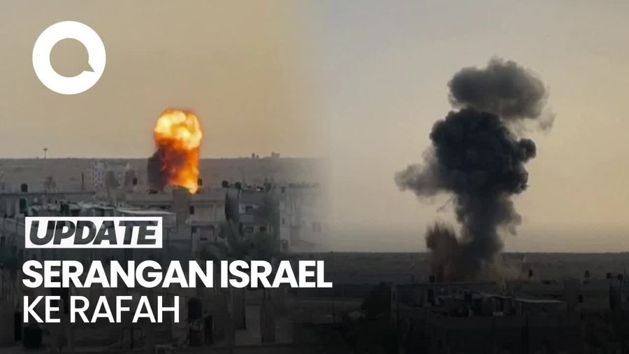 Detik-detik Rudal Israel Hantam Kamp Pengungsi di Rafah