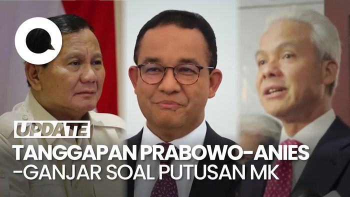 MK Tolak Gugatan Sengketa Pilpres, Ini Kata Prabowo, Anies, dan Ganjar