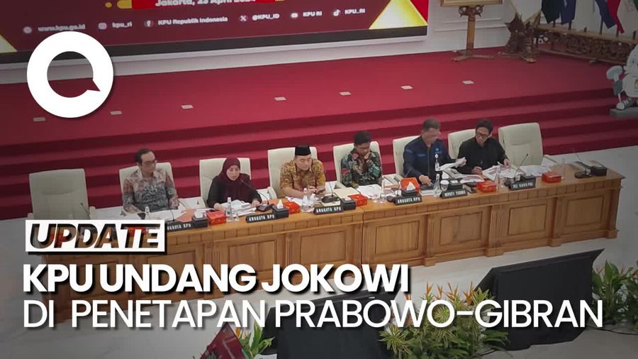 KPU Undang Jokowi, AMIN dan Ganjar-Mahfud Hadiri Penetapan Prabowo-Gibran