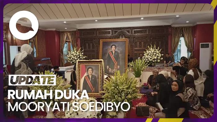 Suasana Rumah Duka Mooryati Soedibyo: Ada Karangan Bunga dari Jokowi