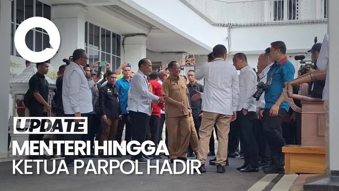 Penetapan Prabowo-Gibran, Menteri-Ketum Parpol Merapat ke KPU